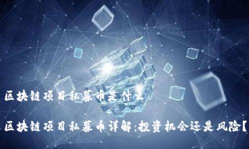 区块链项目私募币是什么

区块链项目私募币详解：投资机会还是风险？